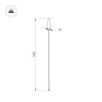 Светильник ландшафтный Arlight Cono 037521 7Вт IP65 LED тёмно-серый