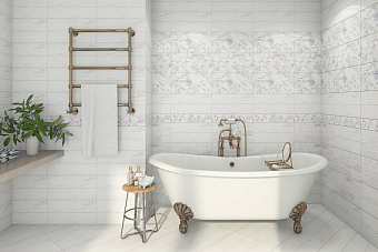 Напольная плитка Global Tile San Remo GT11VGN белый 41,8х41,8см 1,4кв.м. матовая