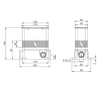 Смеситель для душа CAPRIGO ADRIA-UNO METAL EDITION 02M-551-vot бронза
