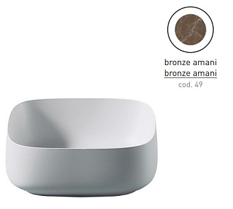 Раковина накладная ArtCeram Cognac COL007 49 00 46х41см