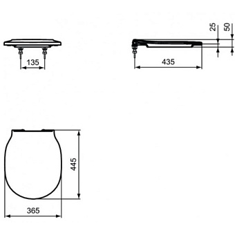 Сиденье для унитаза IDEAL STANDARD E0368V3 с микролифтом