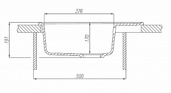 Мойка кухонная Акватон Чезана 1A711232CS250 56,8х43,7см серый