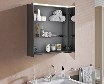 Шкаф зеркальный VITRA Core 66910 16х60х70см с подсветкой