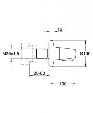 Переключатель потоков GROHE 19906000 хром