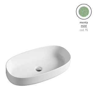 Раковина накладная ArtCeram Cognac COL005 95 00 68х35см