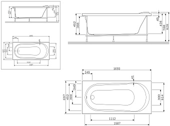 Экран для ванны AM-PM Joy W85A-170-070W-P 170см