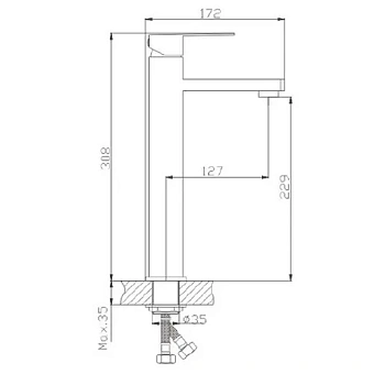 Смеситель для раковины Maxonor MN11803 хром