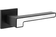 Дверная ручка нажимная Code Deco Slim H-30120-A-BLM/W белый/чёрный матовый