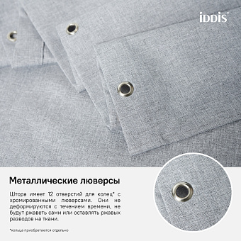 Шторка для ванной IDDIS Décor D22P218i11 180х180см серый