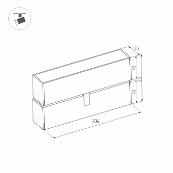 Трековый светильник Arlight Mag-Flat-Fold 026987 6Вт LED чёрный для однофазного трека