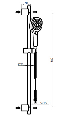 Душевой гарнитур Azario NEVO AZ-157820224 чёрный