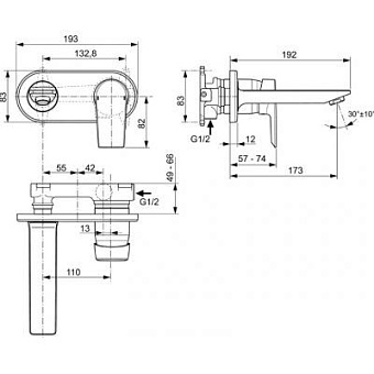 Смеситель для раковины IDEAL STANDARD TESI A6578AA хром
