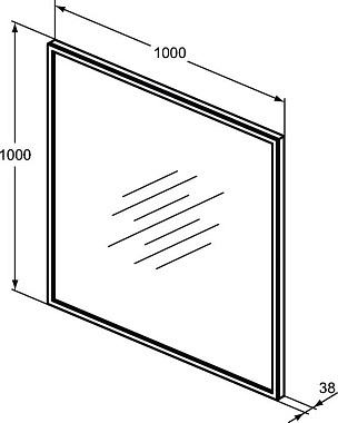 Зеркало IDEAL STANDARD CONCA T3967BH 100х100см с подсветкой