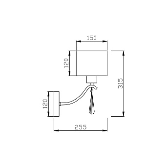Бра Vele Luce Platonico VL1623W01 60Вт E27