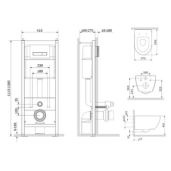 Инсталляция с унитазом AM-PM Awe IS30251.111700