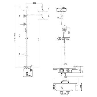 Душевая система LEMARK Tropic LM7008C белый/хром