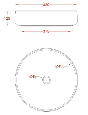 Раковина накладная ArtCeram Cognac COL002 01 00 48х48см