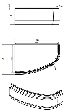 Экран для ванны CERSANIT JOANNA 63360 140см