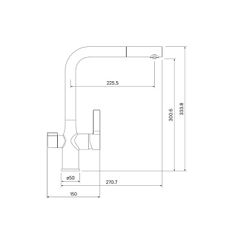 Смеситель для кухни IDDIS Pure PURSBFLi05 поворотный излив хром