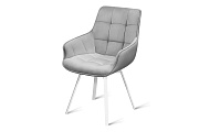 Кухонный стул поворотный AERO 56х61х85см велюр/сталь Light Grey