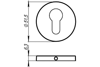 Накладка под цилиндр ARMADILLO CYLINDER ET URS BPVD-77 39313 Вороненый никель