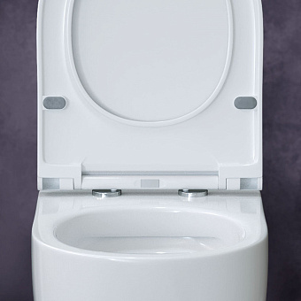 Унитаз подвесной BERGES EGO XL 082118 безободковый с микролифтом