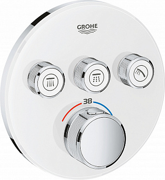Смеситель для ванны GROHE Grohtherm SmartControl 29904LS0 белый/хром