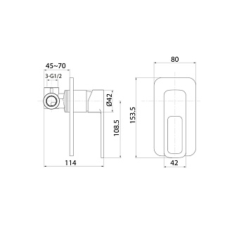 Смеситель для ванны IDDIS Slide SLIBL00i66 чёрный матовый