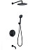 Душевая система Abber Wasser Kreis AF8117B чёрный матовый