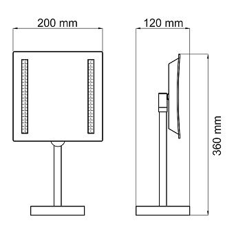 Косметическое зеркало WASSERKRAFT K-1007 36х20см хром с увеличением