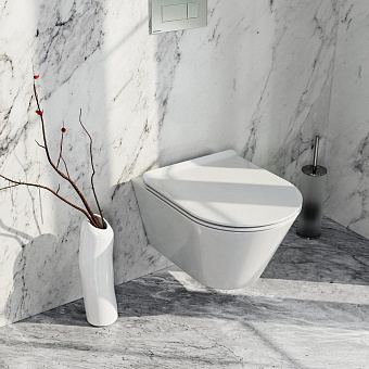 Унитаз подвесной KERAMA MARAZZI Plaza Modern PLMR.wc.02 безободковый без сиденья