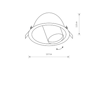Светильник точечный встраиваемый Nowodvorski Dot 9378 35Вт GU10