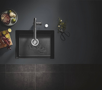 Мойка кухонная GROHE K700U 31655AP0 61х46см чёрный матовый