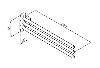 Полотенцедержатель AM-PM Gem A9032700 хром 39,8см