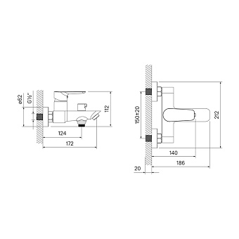 Смеситель для ванны IDDIS Cloud CLOSB02i02WA белый/хром