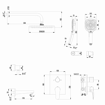 Душевая система LEMARK Shift LM4322C хром