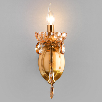 Бра Eurosvet Escada 10109/1 бронза/тонированный хрусталь Strotskis 60Вт E14