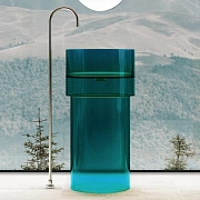 Раковина напольная Abber Kristall AT2701Aquamarin 45х45см