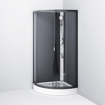 Душевая кабина AM-PM X-Joy W88C-301-090GG 90х90х205см стекло графит