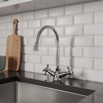 Смеситель для кухни MILARDO Duplex DUPSB0FM05 гибкий излив хром глянец