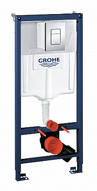 Комплект для установки подвесного унитаза GROHE Rapid SL 38772001 с панелью смыва хром