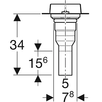 Душевой лоток GEBERIT 154.153.00.1 30х13см вертикальный сток без решётки