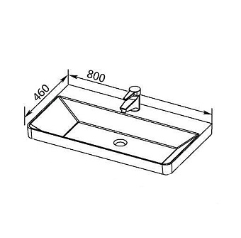 Тумба с раковиной AQUANET София 212587 46х80х62,4см