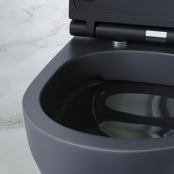 Унитаз подвесной AM-PM Spirit V2.0 C701700MBSC безободковый с микролифтом