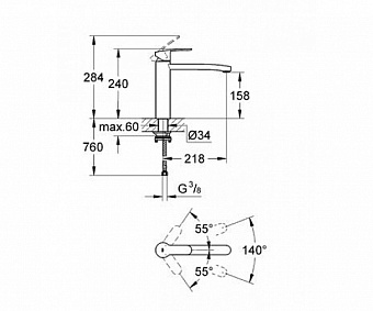 Смеситель для кухни GROHE Eurostyle Cosmopolitan 31159002 поворотный излив хром