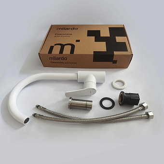 Смеситель для кухни MILARDO Meal M01BLL0M05 поворотный излив чёрный матовый