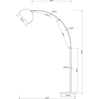 Торшер Arte Lamp PAOLO A5822PN-1SS 60Вт E27