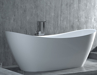 Ванна каменная SALINI NOEMI 101811SM S-Stone матовая 185х76,5см отдельностоящая