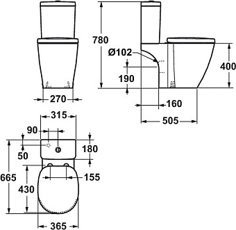Сливной бачок IDEAL STANDARD CONNECT E797001