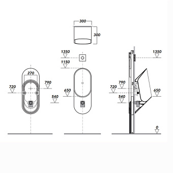 Писсуар SIMAS Vignoni VI03bi с внутренним подводом воды
